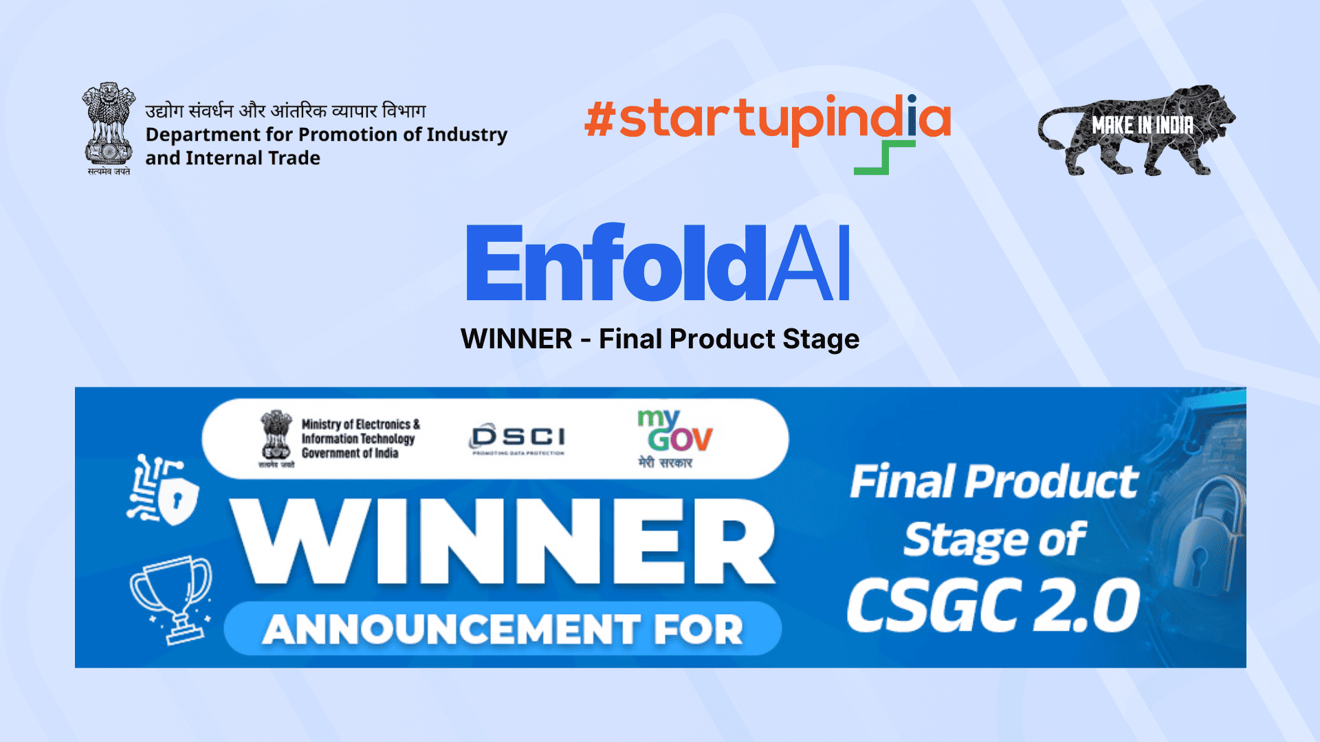 EnfoldAI Recognized as Final Product Stage Winner in CSGC 2.0